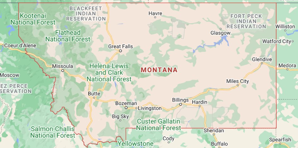 Map of Montana | Map of Montana Cities and Counties | MT