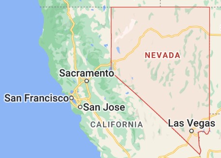 Map of Nevada Counties