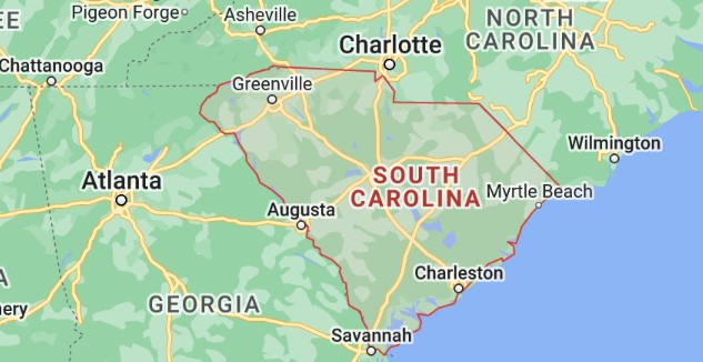 Map of the State of South Carolina | South Carolina Map | SC