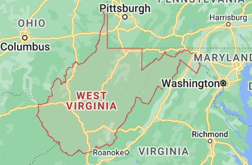 Map of West Virginia State